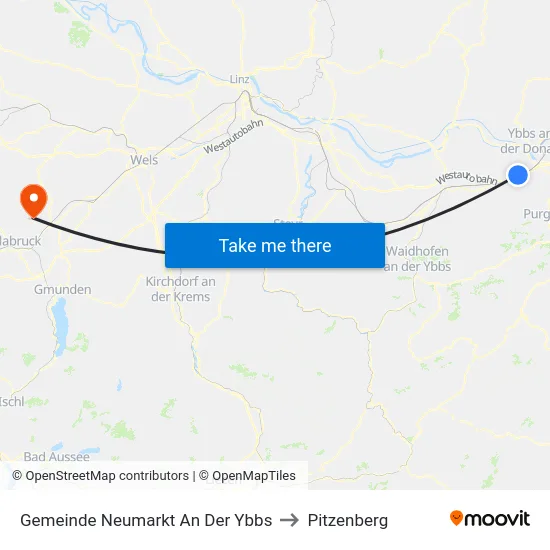 Gemeinde Neumarkt An Der Ybbs to Pitzenberg map