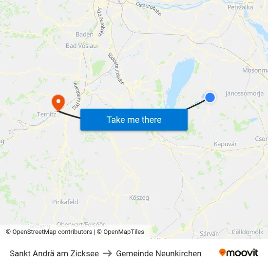 Sankt Andrä am Zicksee to Gemeinde Neunkirchen map