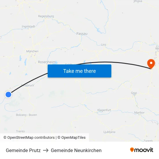 Gemeinde Prutz to Gemeinde Neunkirchen map