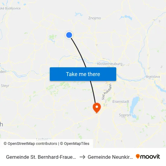 Gemeinde St. Bernhard-Frauenhofen to Gemeinde Neunkirchen map