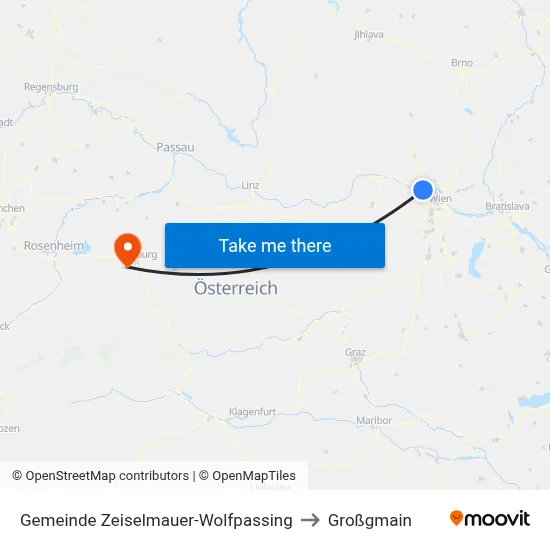 Gemeinde Zeiselmauer-Wolfpassing to Großgmain map
