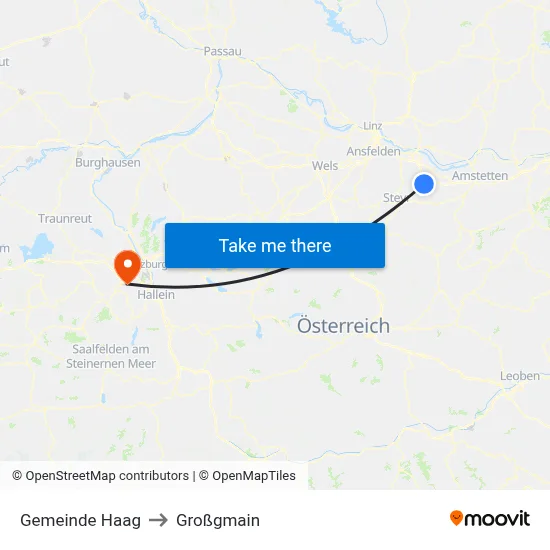 Gemeinde Haag to Großgmain map
