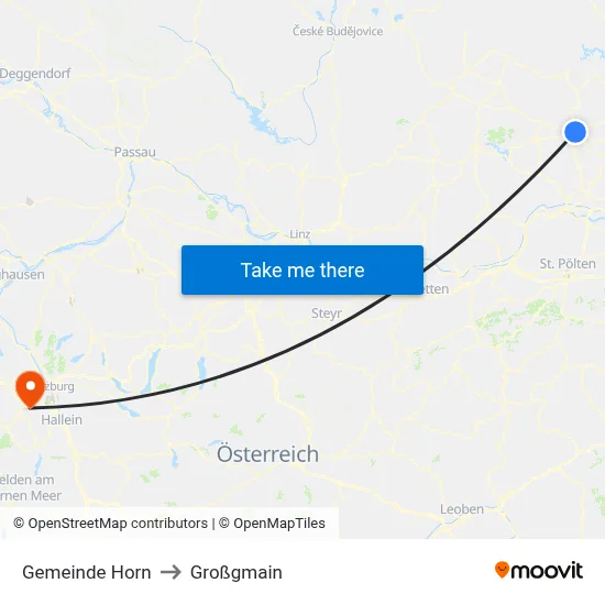 Gemeinde Horn to Großgmain map