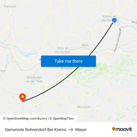Gemeinde Rohrendorf Bei Krems to Weyer map