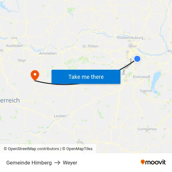 Gemeinde Himberg to Weyer map