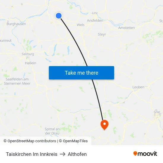 Taiskirchen Im Innkreis to Althofen map