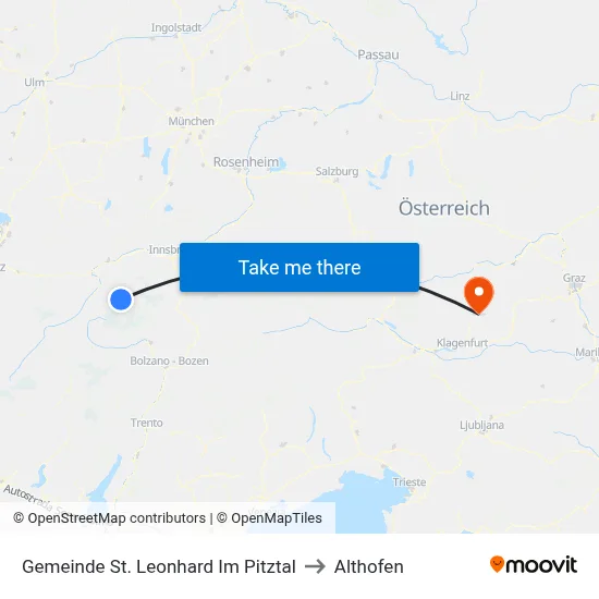 Gemeinde St. Leonhard Im Pitztal to Althofen map