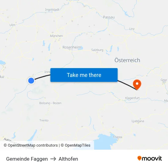 Gemeinde Faggen to Althofen map