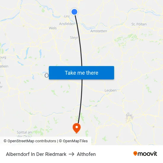 Alberndorf In Der Riedmark to Althofen map