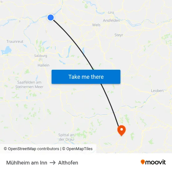 Mühlheim am Inn to Althofen map