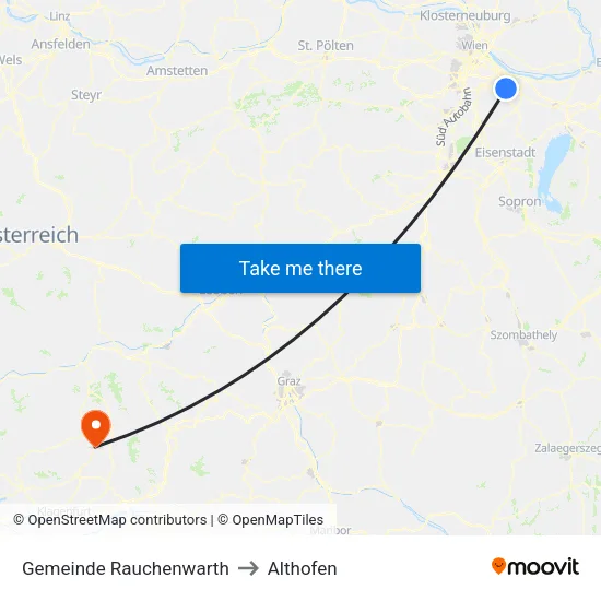 Gemeinde Rauchenwarth to Althofen map
