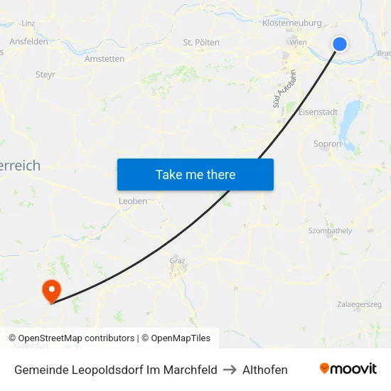 Gemeinde Leopoldsdorf Im Marchfeld to Althofen map