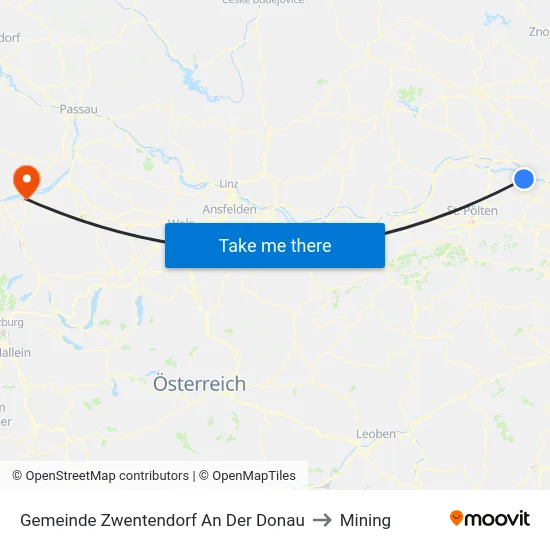 Gemeinde Zwentendorf An Der Donau to Mining map