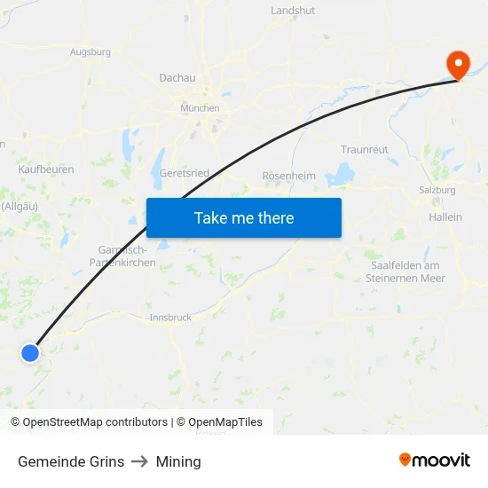 Gemeinde Grins to Mining map