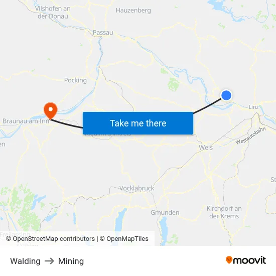Walding to Mining map