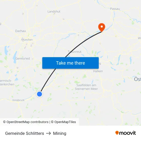 Gemeinde Schlitters to Mining map