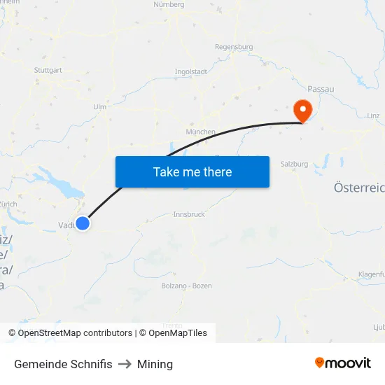 Gemeinde Schnifis to Mining map