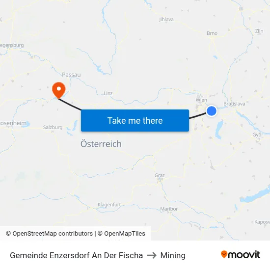 Gemeinde Enzersdorf An Der Fischa to Mining map