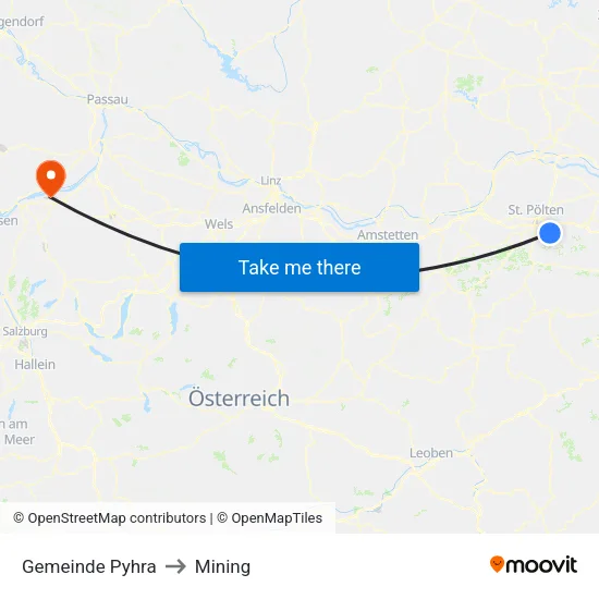 Gemeinde Pyhra to Mining map