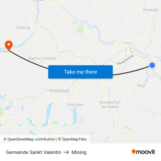 Gemeinde Sankt Valentin to Mining map