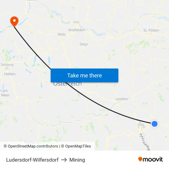Ludersdorf-Wilfersdorf to Mining map