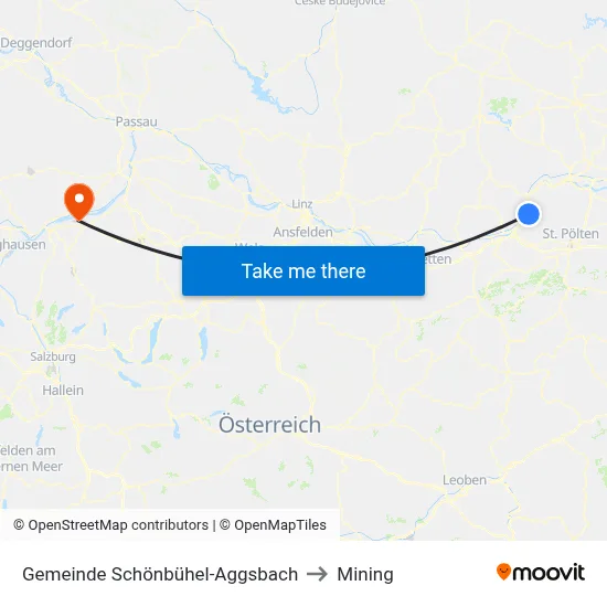 Gemeinde Schönbühel-Aggsbach to Mining map
