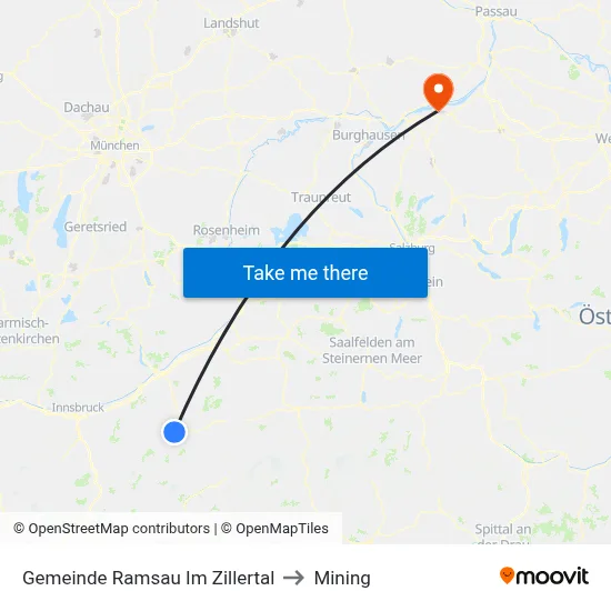 Gemeinde Ramsau Im Zillertal to Mining map