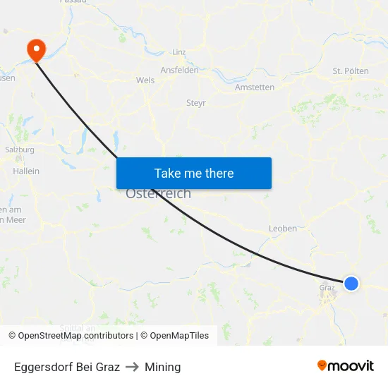 Eggersdorf Bei Graz to Mining map