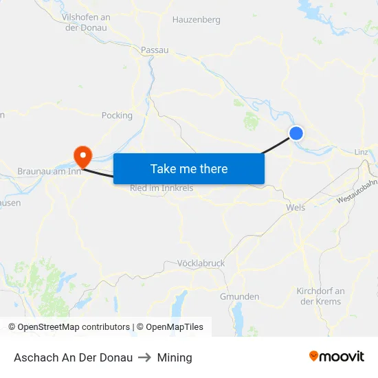 Aschach An Der Donau to Mining map