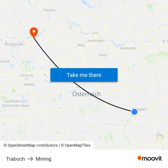 Traboch to Mining map
