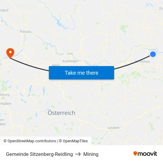Gemeinde Sitzenberg-Reidling to Mining map