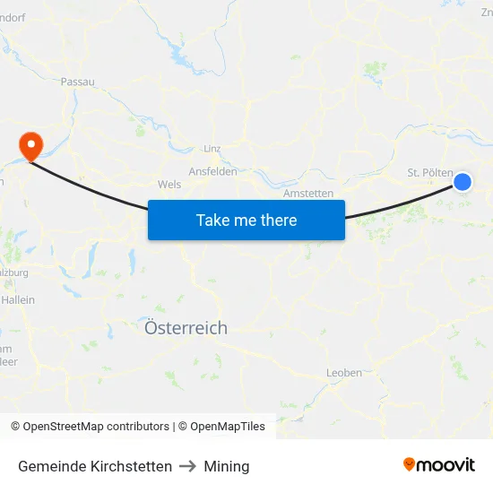 Gemeinde Kirchstetten to Mining map