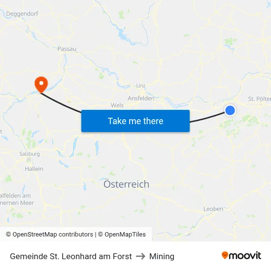 Gemeinde St. Leonhard am Forst to Mining map