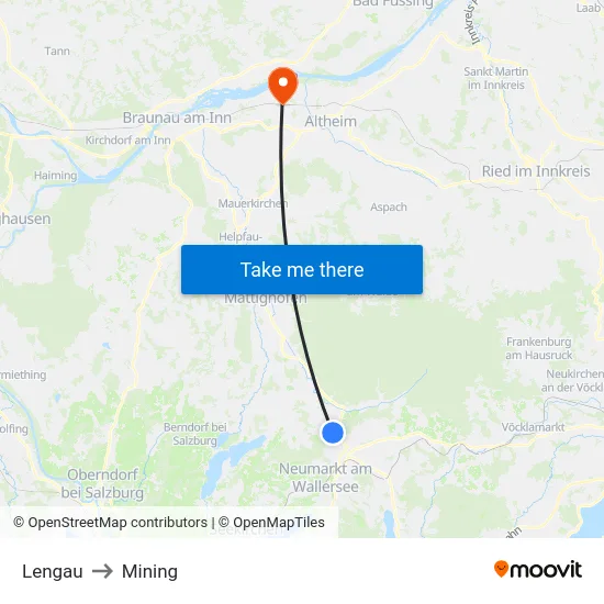 Lengau to Mining map