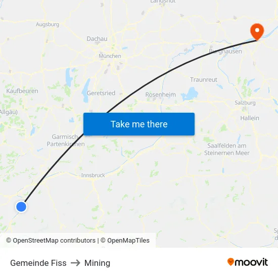 Gemeinde Fiss to Mining map