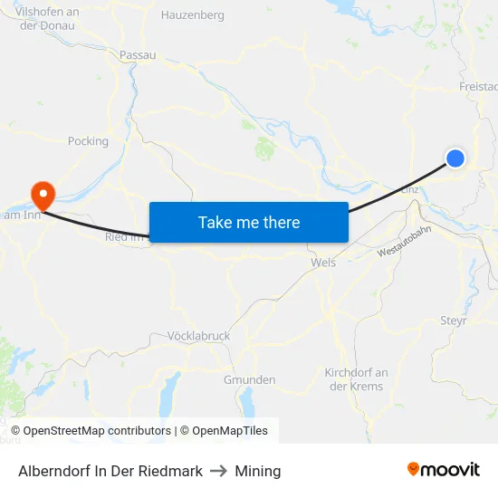 Alberndorf In Der Riedmark to Mining map