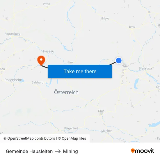 Gemeinde Hausleiten to Mining map