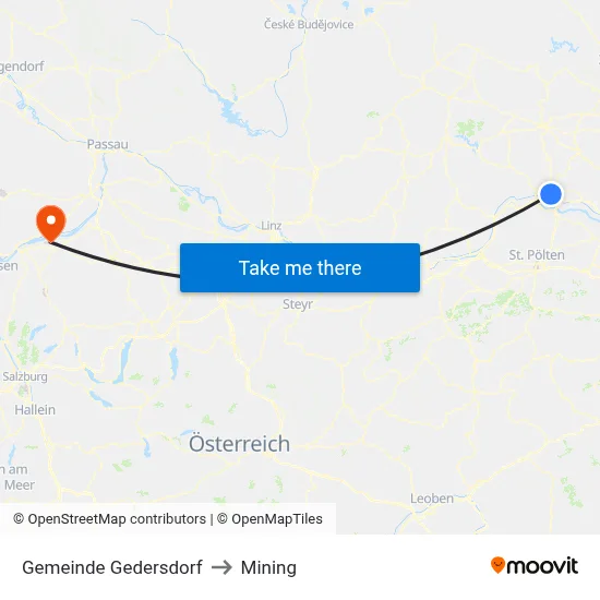Gemeinde Gedersdorf to Mining map