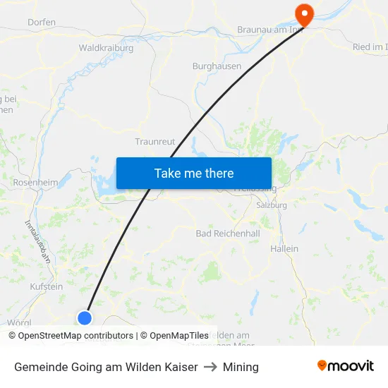 Gemeinde Going am Wilden Kaiser to Mining map