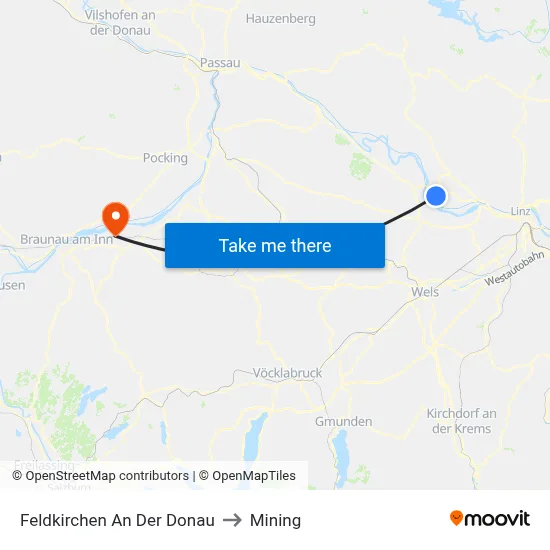 Feldkirchen An Der Donau to Mining map