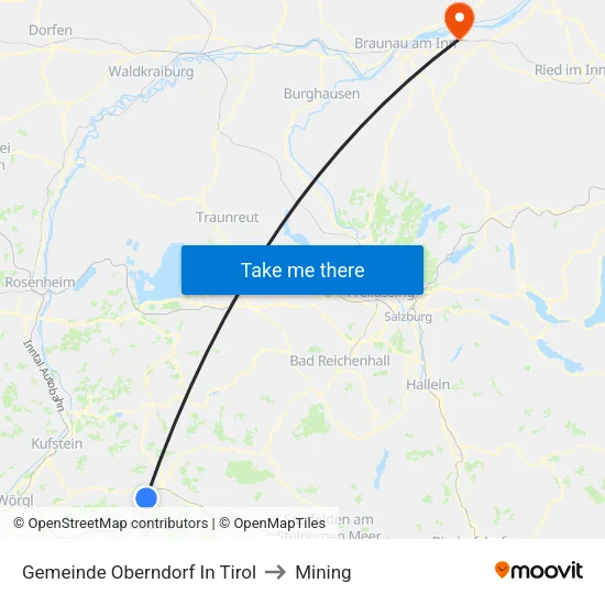 Gemeinde Oberndorf In Tirol to Mining map
