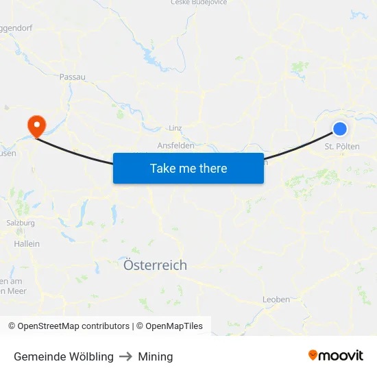 Gemeinde Wölbling to Mining map
