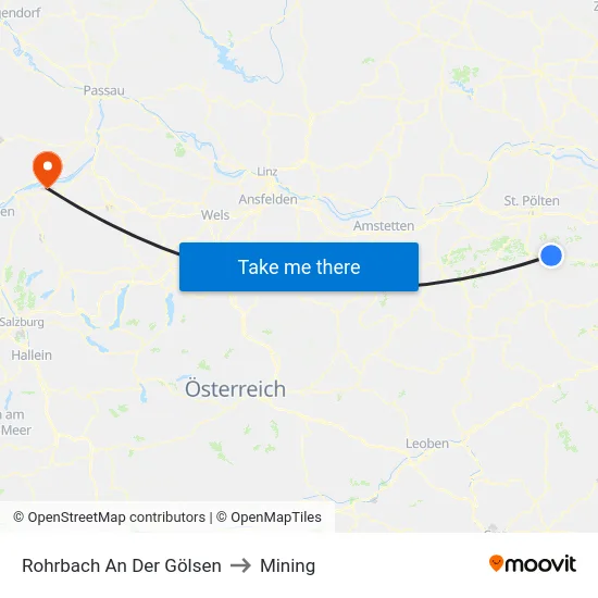 Rohrbach An Der Gölsen to Mining map