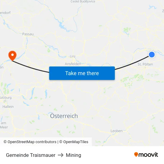 Gemeinde Traismauer to Mining map