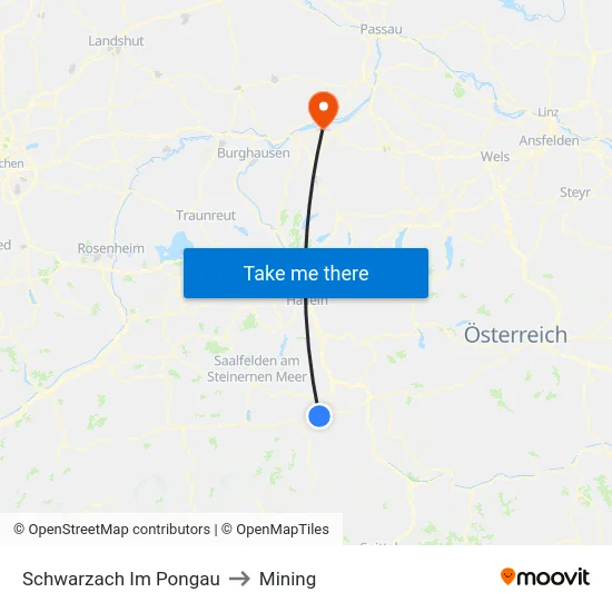 Schwarzach Im Pongau to Mining map