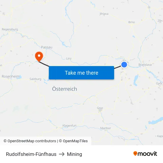 Rudolfsheim-Fünfhaus to Mining map