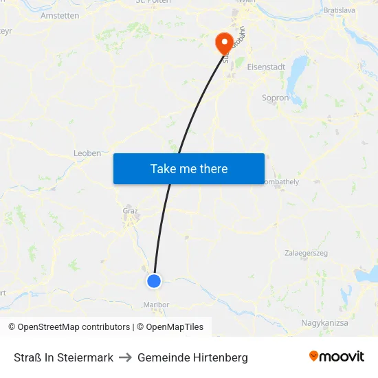 Straß In Steiermark to Gemeinde Hirtenberg map