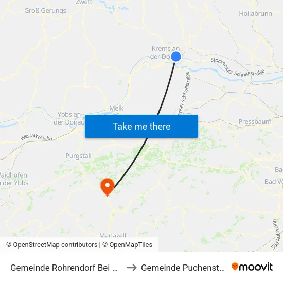 Gemeinde Rohrendorf Bei Krems to Gemeinde Puchenstuben map