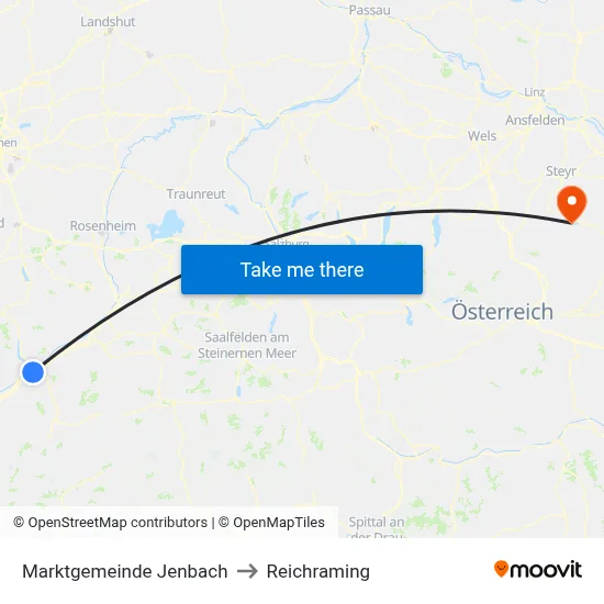 Marktgemeinde Jenbach to Reichraming map