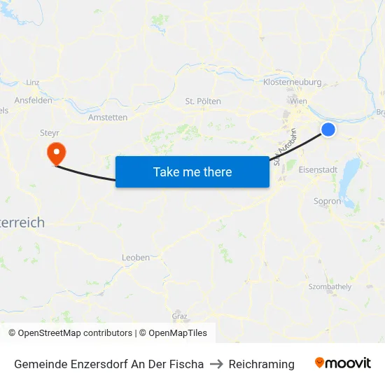 Gemeinde Enzersdorf An Der Fischa to Reichraming map
